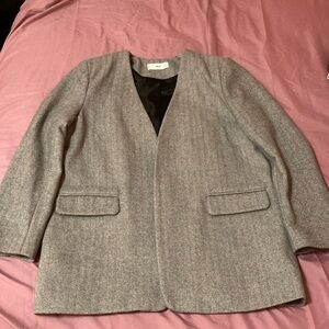 Mango Oversized Grey Blazer